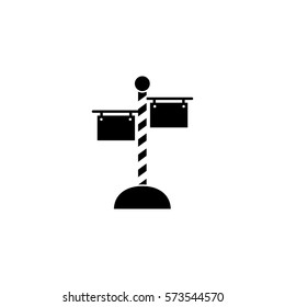 Signpost solid icon, travel & navigation, Road sign, a filled pattern on a white background, eps 10.