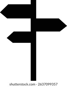 Signpost street Icon Design in different Styles with Editable Stroke. , Solid, Flat Line, and Duotone Line. Suitable for Web Page, Direction Indicator. Travel Destination on transparent background