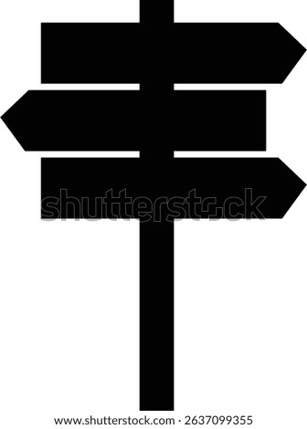 Signpost street Icon Design in different Styles with Editable Stroke. , Solid, Flat Line, and Duotone Line. Suitable for Web Page, Direction Indicator. Travel Destination on transparent background