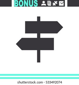 Signpost symbol icon.
