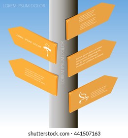 signpost with text arrows vector illustration.