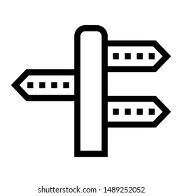 signpost thin line vector icon