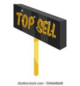 Signpost top sell icon. Cartoon illustration of signpost top sell vector icon for web