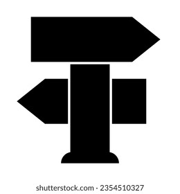 icono de señalización de viaje y de viaje sólido