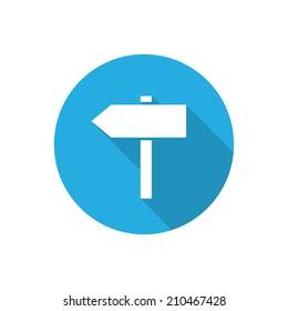 signpost. vector flat icon with long shadow. eps10