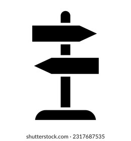 Signpost Vector Glyph Icon For Personal And Commercial Use.
