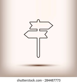 signpost vector icon
