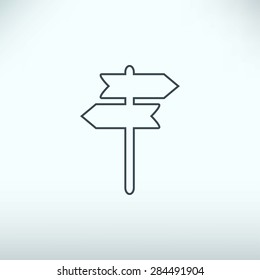 signpost vector icon