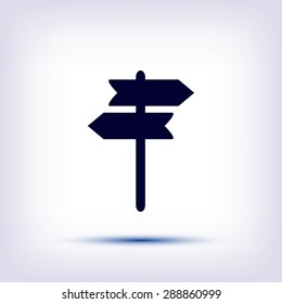 Signpost Vector Icon