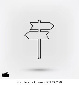 signpost vector icon