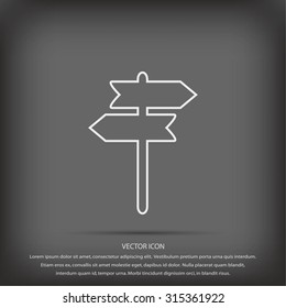 signpost vector icon signpost vector icon