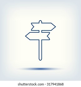 signpost vector icon