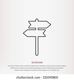 signpost vector icon
