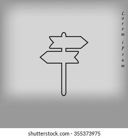 signpost vector icon