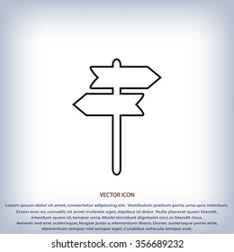 signpost vector icon