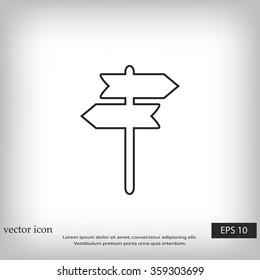 signpost vector icon