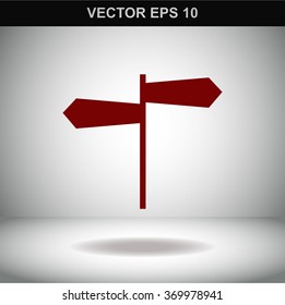 Signpost vector icon