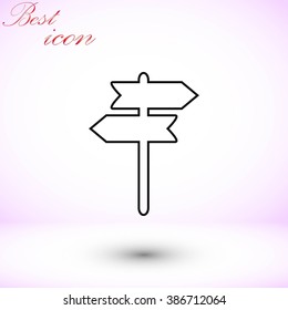 signpost vector icon