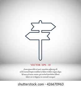 signpost vector icon