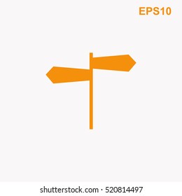 Signpost vector icon