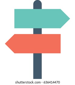 Signpost Vector Icon