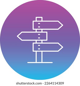 Signpost vector icon. Can be used for printing, mobile and web applications.
