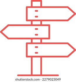 Signpost-Vektorsymbol. Kann für Druck-, Mobil- und Web-Anwendungen verwendet werden.