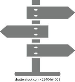 Signpost vector icon. Can be used for printing, mobile and web applications.