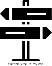 Signpost Vector Icon Design.signpost, vector, icon, design, illustration, , eps, sign, direction, guide, road, board, navigation, travel, symbol, street, wayfinding, template, landmark,