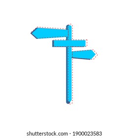 Signpost vector icon, direction arrow symbol.