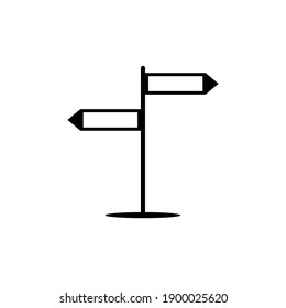 Signpost vector icon, direction arrow symbol. high quality black style