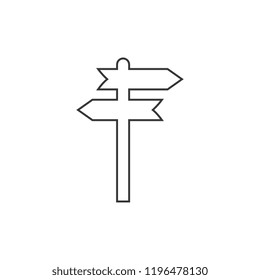 signpost vector icon, flat design best vector