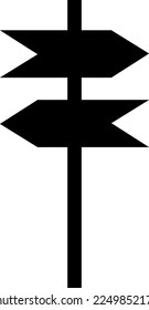 icono del vector signpost, ilustración de diseño plano sobre fondo blanco..eps