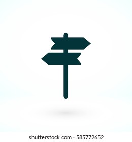 signpost vector icon, flat design best vector icon