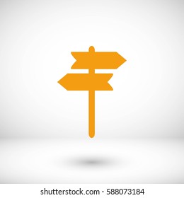 signpost vector icon, flat design best vector icon