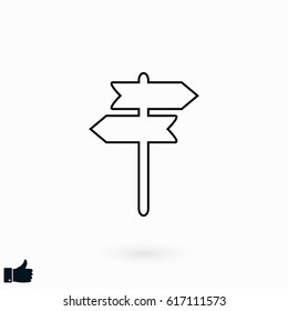 signpost vector icon, flat design best vector icon