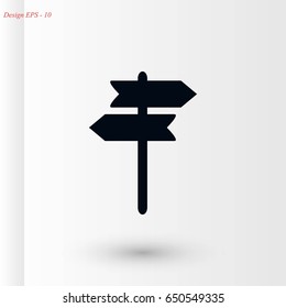 signpost vector icon, flat design best vector icon