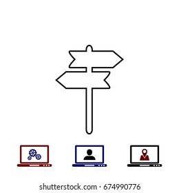 signpost vector icon, flat design best vector icon