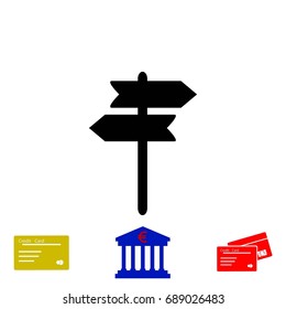 signpost vector icon, flat design best vector icon