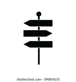 Signpost vector icon illustration