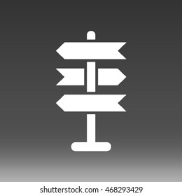 Signpost Vector Icon Illustration