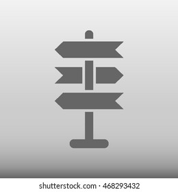 Signpost Vector Icon Illustration