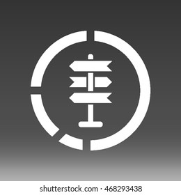 Signpost Vector Icon Illustration