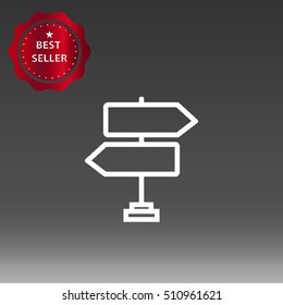 Signpost Vector Icon Illustration
