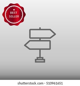 Signpost Vector Icon Illustration