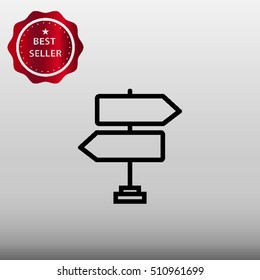 Signpost Vector Icon Illustration