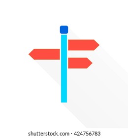 Signpost   vector icon. Illustration isolated on white  background for graphic and web design.