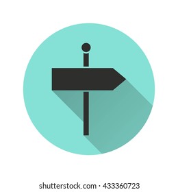 Signpost vector icon. Illustration isolated for graphic and web design.