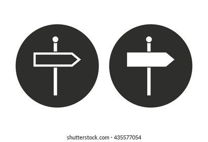 Signpost vector icon. Illustration isolated for graphic and web design.