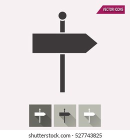 Signpost vector icon. Illustration isolated for graphic and web design.